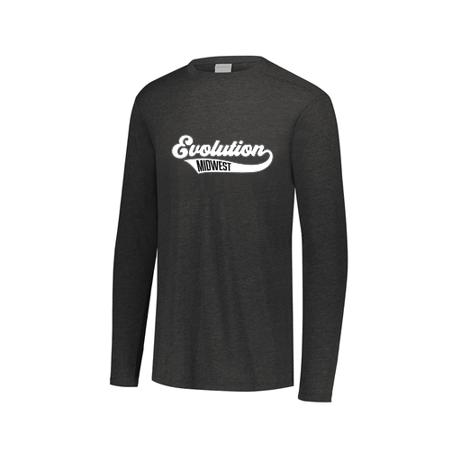[FTLCUBBK-AXS-LOGO2] Decker Men's Tri-Blend T-Shirt - Long Sleeve (Adult XS, Black, Logo 2)