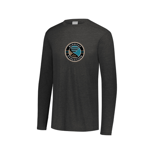 [FTLCUBBK-AXS-LOGO3] Decker Men's Tri-Blend T-Shirt - Long Sleeve (Adult XS, Black, Logo 3)