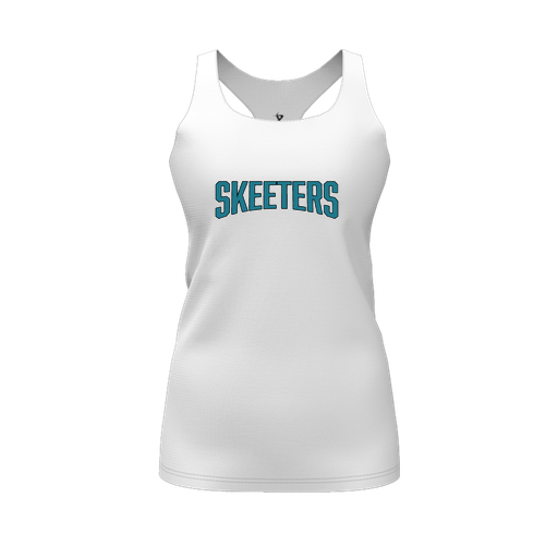 [FT0TRBWH-FYS-LOGO1] Decker Racerback Tank Top (Female Youth S, White, Logo 1)