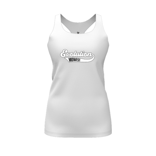 [FT0TRBWH-FYS-LOGO2] Decker Racerback Tank Top (Female Youth S, White, Logo 2)