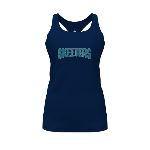 [FT0TRBNV-FYS-LOGO1] Decker Racerback Tank Top (Female Youth S, Navy, Logo 1)