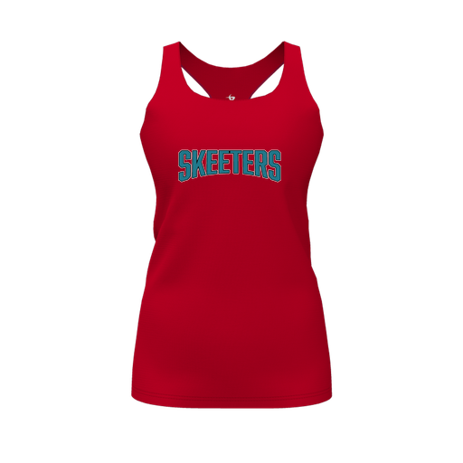 [CUS-DFW-RCBK-PER-RED-FYS-LOGO1] Racerback Tank Top (Female Youth S, Red, Logo 1)