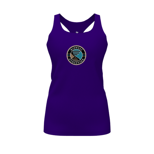 [CUS-DFW-RCBK-PER-PUR-FYS-LOGO3] Racerback Tank Top (Female Youth S, Purple, Logo 3)