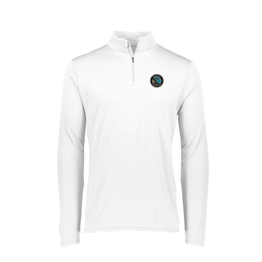 [2785.005.S-LOGO3] Men's Flex-lite 1/4 Zip Shirt (Adult S, White, Logo 3)