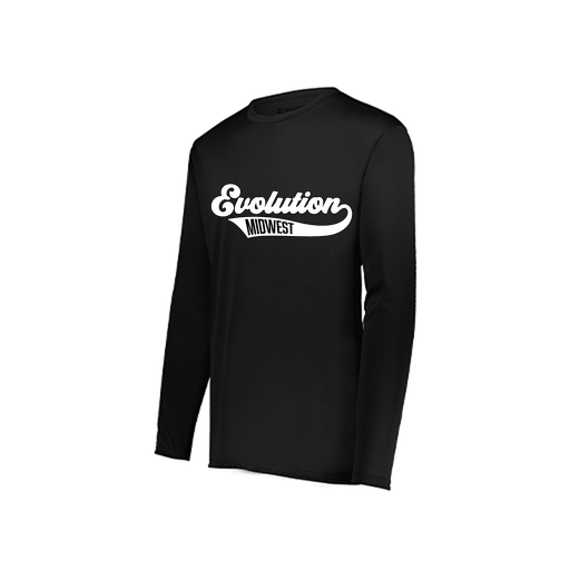 [222822.080.XS-LOGO2] Men's LS Smooth Sport Shirt (Adult XS, Black, Logo 2)