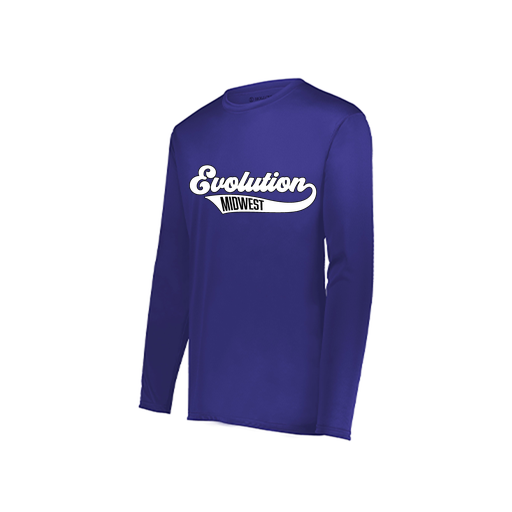 [222822.747.XS-LOGO2] Men's LS Smooth Sport Shirt (Adult XS, Purple, Logo 2)