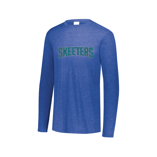 [FTLCUBRY-AXS-LOGO1] Decker Men's Tri-Blend T-Shirt - Long Sleeve (Adult XS, Royal, Logo 1)