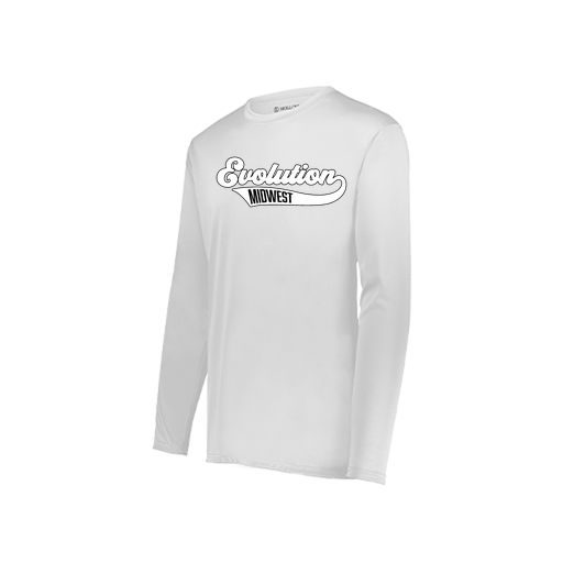 [222823.005.S-LOGO2] Youth LS Smooth Sport Shirt (Youth S, White, Logo 2)