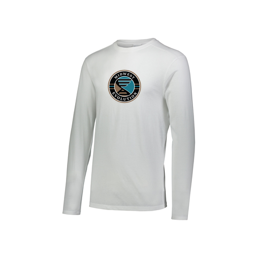 [3076.005.S-LOGO3] Youth LS Ultra-blend T-Shirt (Youth S, White, Logo 3)