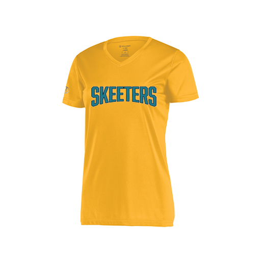 [222820.023.S-LOGO1] Ladies Movement Dri Fit Shirt (Female Adult S, Athletic Gold, Logo 1)