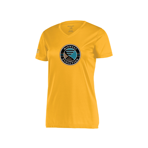 [222820.023.S-LOGO3] Ladies Movement Dri Fit Shirt (Female Adult S, Athletic Gold, Logo 3)