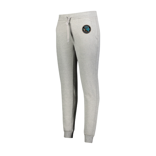 [229748.017.XS-LOGO3] Ladies 60/40 Fleece Jogger (Female Adult XS, Silver, Logo 3)