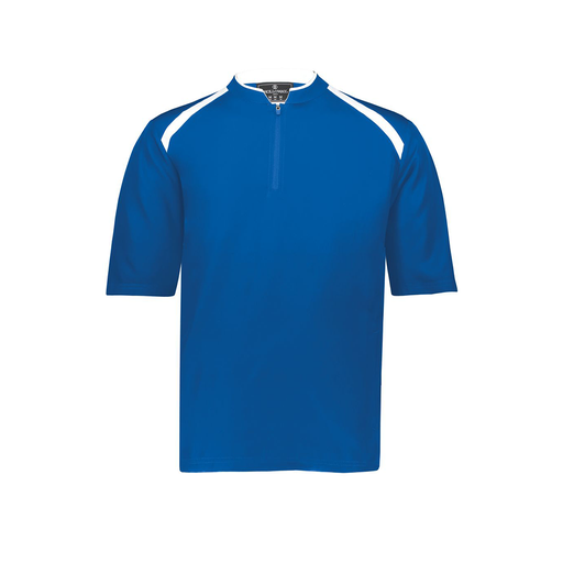 [229581-AS-RYL-LOGO4] Men's Dugout Short Sleeve Pullover (Adult S, Royal, Logo 4)